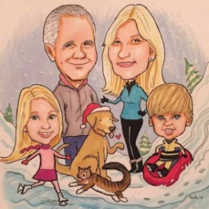 family caricature circa 2011
